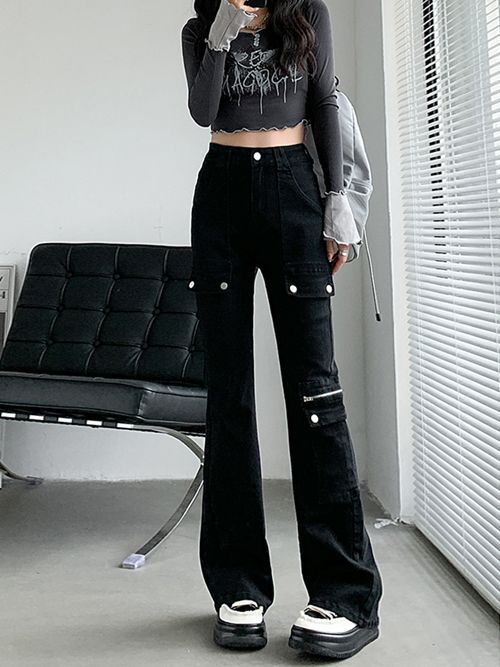 Vintage-Black-Jeans-for-Women-Spring-Summer-Straight-Workwear-Wide-Leg-Casual-Pants-Fashion-Streewear-Casual-2 – saadaval Tootemaailm e-kaubamajas