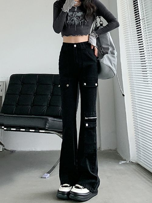 Vintage-Black-Jeans-for-Women-Spring-Summer-Straight-Workwear-Wide-Leg-Casual-Pants-Fashion-Streewear-Casual-3 – saadaval Tootemaailm e-kaubamajas