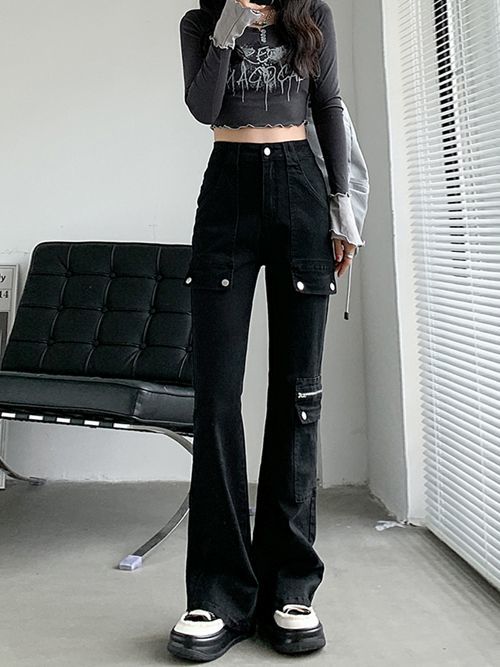 Vintage-Black-Jeans-for-Women-Spring-Summer-Straight-Workwear-Wide-Leg-Casual-Pants-Fashion-Streewear-Casual-1 – saadaval Tootemaailm e-kaubamajas