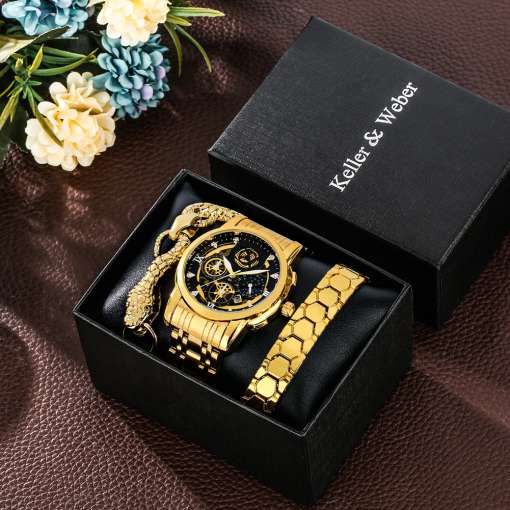 Luxury-Watch-Gift-Set-for-Men-Full-Steel-Quartz-Hollow-Date-Wristwatch-to-Father-with-2-2 – saadaval Tootemaailm e-kaubamajas
