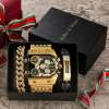 Luxury-Gold-Watch-Men-s-Full-Steel-Calendar-Big-Dial-Quartz-Wristwatch-Bracelets-Christmas-Gift-Set-1 – saadaval Tootemaailm e-kaubamajas