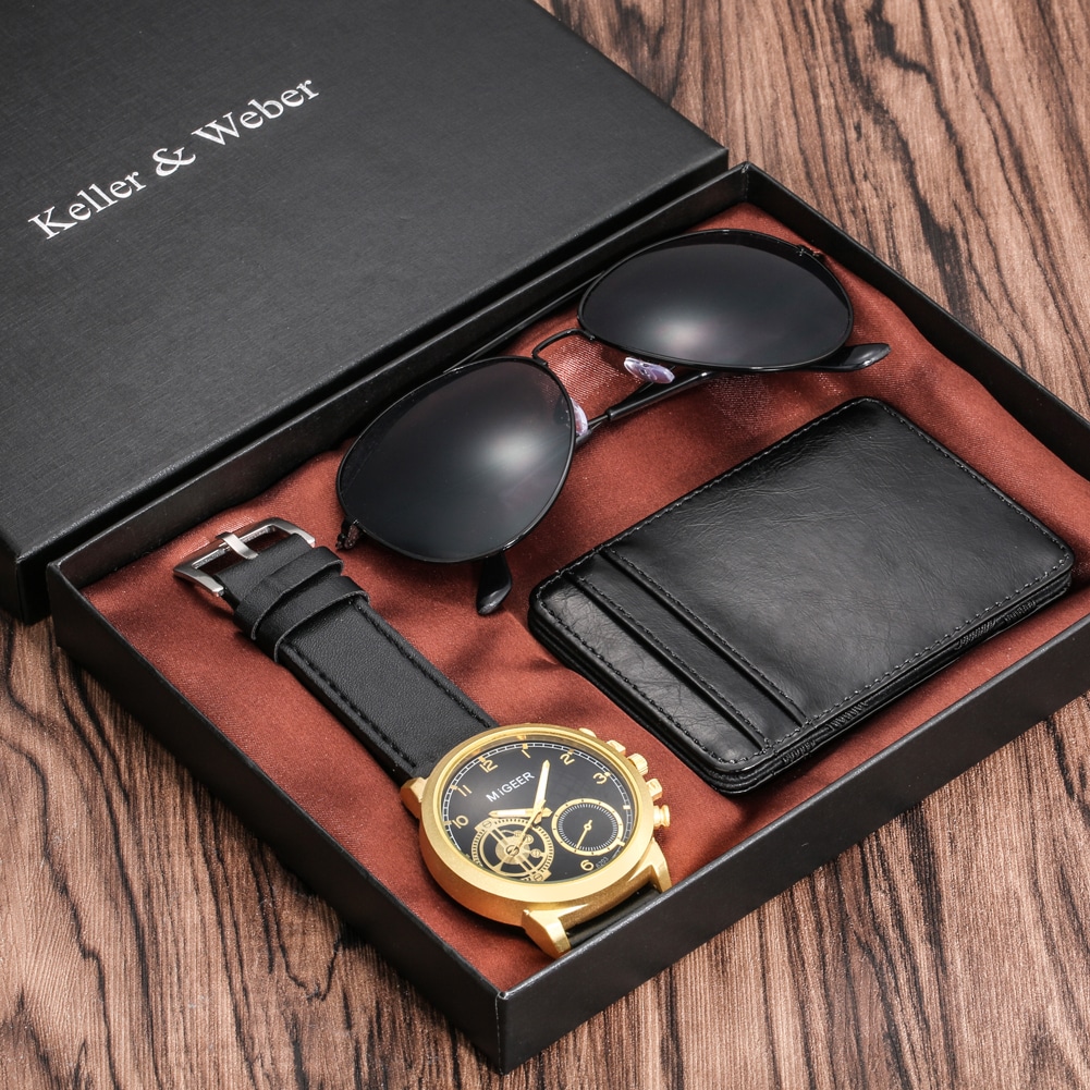 Exquisite-Watch-for-Men-Premium-Quartz-Watch-Gift-Set-with-Box-Leather-Card-Bag-Wallet-Party-1 – saadaval Tootemaailm e-kaubamajas