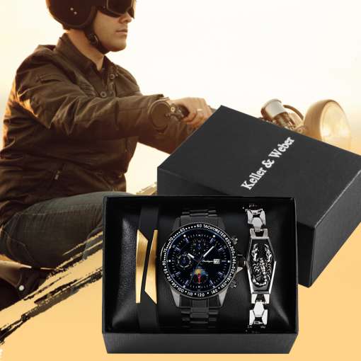 Original-Gift-Set-for-Men-Date-Quartz-Full-Steel-Watch-with-Dragon-Bracelet-Practical-New-Year-3 – saadaval Tootemaailm e-kaubamajas