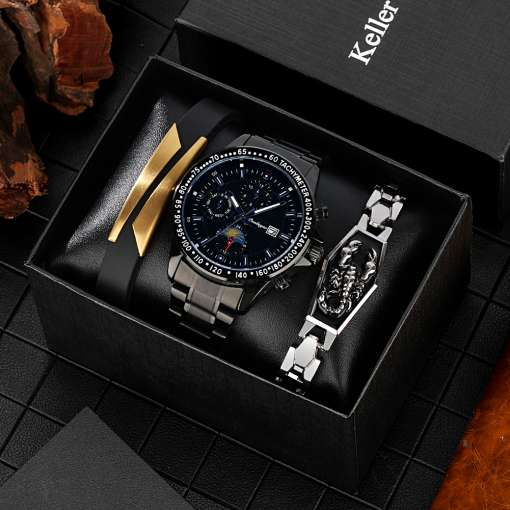 Original-Gift-Set-for-Men-Date-Quartz-Full-Steel-Watch-with-Dragon-Bracelet-Practical-New-Year-1 – saadaval Tootemaailm e-kaubamajas