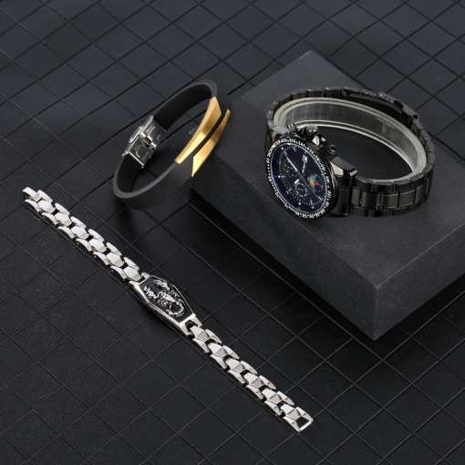 Original-Gift-Set-for-Men-Date-Quartz-Full-Steel-Watch-with-Dragon-Bracelet-Practical-New-Year-2 – saadaval Tootemaailm e-kaubamajas