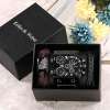 Luxury-4-Pcs-Set-High-End-Man-s-Black-Quartz-Wristwatch-Leather-Strap-2-Bracelets-Men-3 – saadaval Tootemaailm e-kaubamajas