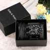 Luxury-4-Pcs-Set-High-End-Man-s-Black-Quartz-Wristwatch-Leather-Strap-2-Bracelets-Men-4 – saadaval Tootemaailm e-kaubamajas