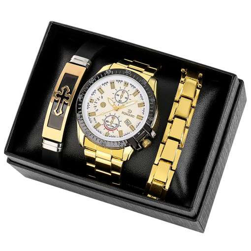 Gold-Luxury-Watch-for-Men-Stainless-Steel-Fashion-Calendar-Quartz-Watch-Men-Bracelets-Leisure-Gift-Set-4 – saadaval Tootemaailm e-kaubamajas