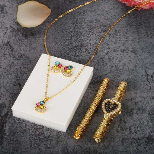 Luxury-Elegant-Watch-for-Women-Earrings-Necklace-Jewellery-Gift-Set-for-Ladies-Heart-Rhinestone-Quartz-Wristwatch-3 – saadaval Tootemaailm e-kaubamajas