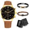 Watch-Gift-Set-for-Men-Fashion-Quartz-Roman-Numeral-Watch-Clock-2-Pieces-Man-s-Elastic-4 – saadaval Tootemaailm e-kaubamajas