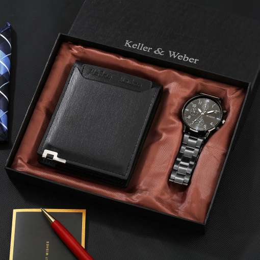 Business-Wallet-Watch-Set-Men-s-Quartz-Stainless-Steel-Wristwatch-Fashion-Classic-Black-Purse-Birthday-Gift-3 – saadaval Tootemaailm e-kaubamajas