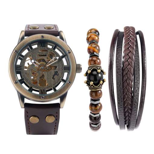 Vintage-Golden-Men-s-Watch-Luxury-Mechanical-Watches-Elastic-Adjustable-Bracelets-Fashion-Gifts-Set-Box-for-1 – saadaval Tootemaailm e-kaubamajas