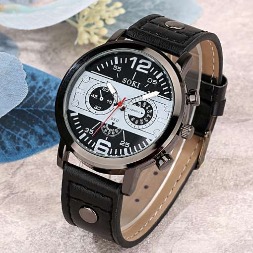 2023-New-Fashion-Men-Watch-Bracelet-Set-Leather-Quartz-Watches-Luxury-Business-Clock-Gift-Box-for-5 – saadaval Tootemaailm e-kaubamajas