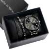 Watch-Bracelet-Men-s-Gift-Set-Black-Stainless-Steel-Quartz-Dial-Safety-Buckle-2-Bracelets-Chain-1 – saadaval Tootemaailm e-kaubamajas