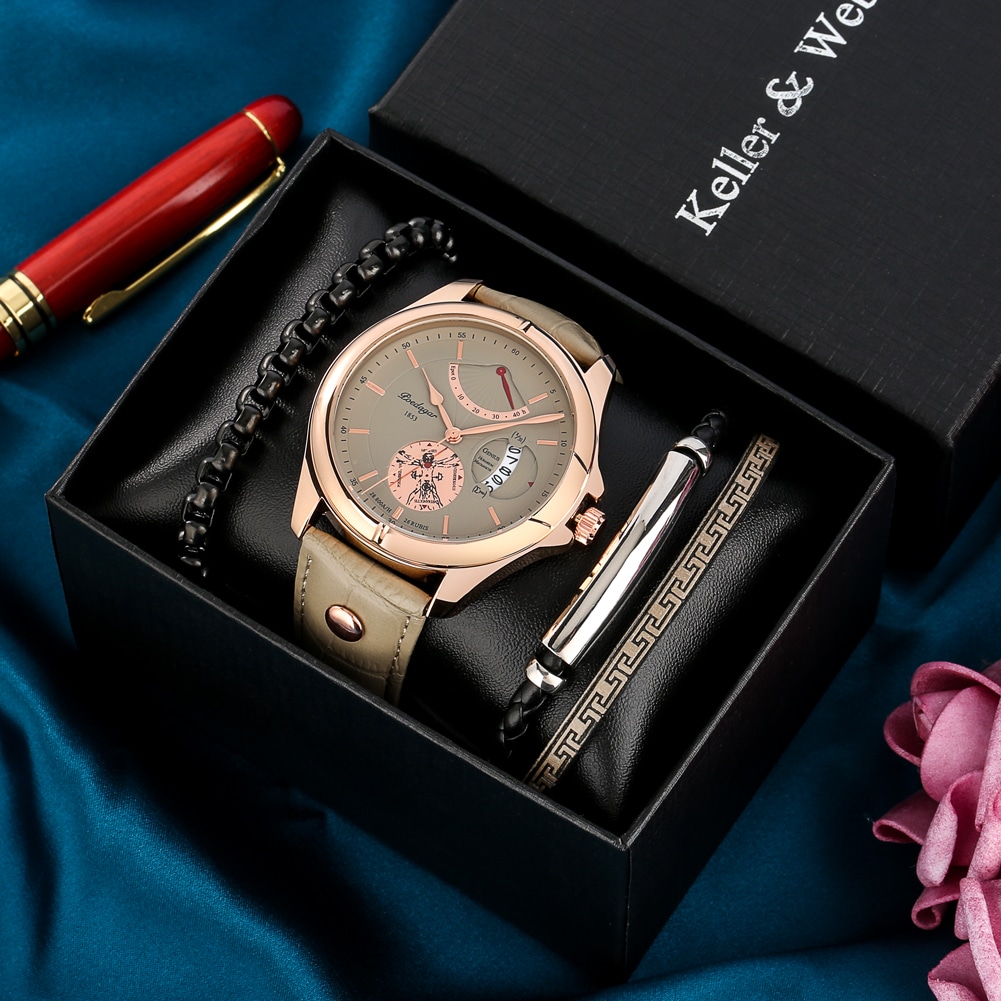 Original-Men-Watch-Gift-Set-Box-Waterproof-Quartz-Calendar-Leather-Wristwatch-for-Man-with-2-Pcs-1 – saadaval Tootemaailm e-kaubamajas
