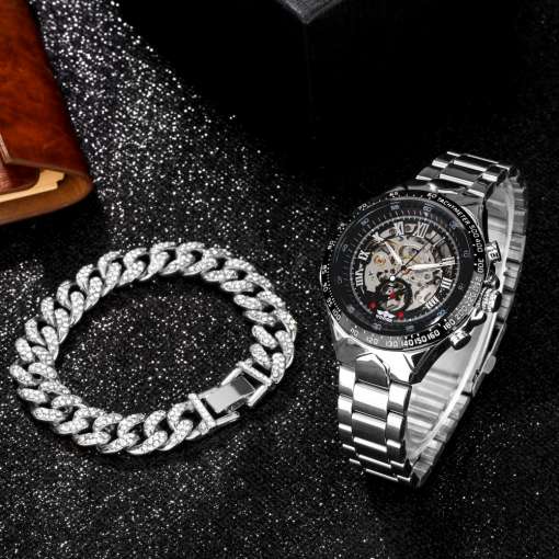 Luxury-Retro-Mens-Watches-Top-Brand-Sport-Automatic-Mechanical-Watch-Copper-Steel-Strap-Fashion-Gift-Set-4 – saadaval Tootemaailm e-kaubamajas