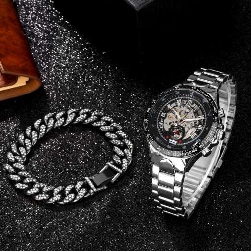 Luxury-Retro-Mens-Watches-Top-Brand-Sport-Automatic-Mechanical-Watch-Copper-Steel-Strap-Fashion-Gift-Set-2 – saadaval Tootemaailm e-kaubamajas
