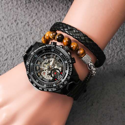 Keller-Weber-Men-Bracelet-Watch-Gift-Set-Practical-Birthday-Christmas-Gifts-for-Husband-Father-Fashion-Mechanical-2 – saadaval Tootemaailm e-kaubamajas