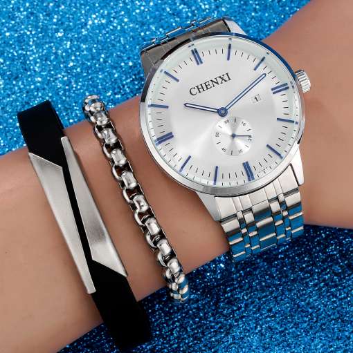 New-Fashion-Men-s-Watch-Bracelet-Gift-Set-Men-Full-Steel-Minimalist-Calendar-Dial-Watch-with-2 – saadaval Tootemaailm e-kaubamajas