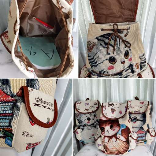 Miyahouse-Casual-Canvas-School-Backpack-Women-Lovely-Cat-Printed-Drawstring-Backpack-Teenager-Large-Capacity-Ladies-School-1 – saadaval Tootemaailm e-kaubamajas
