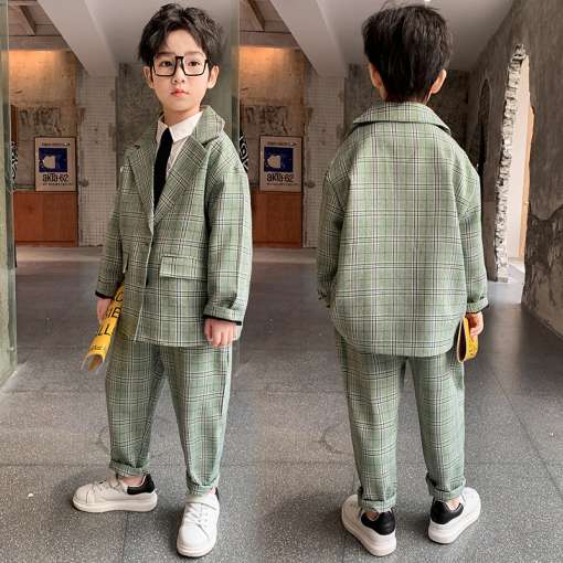 Teenager-Boys-Formal-Suit-Plaid-Jacket-Pants-2PCS-Clothing-Set-Kindergarten-Kids-Performance-Dress-Children-Chorus-2 – saadaval Tootemaailm e-kaubamajas