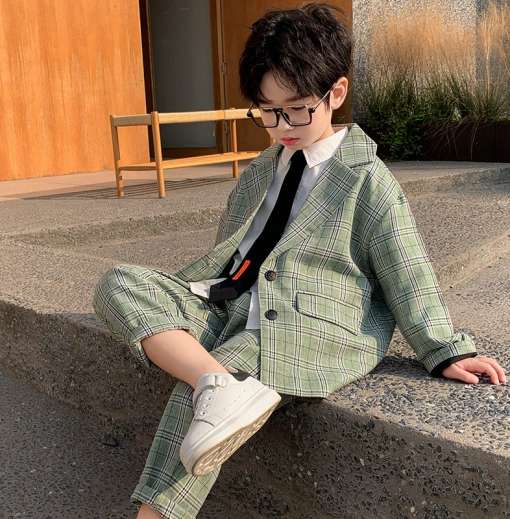 Teenager-Boys-Formal-Suit-Plaid-Jacket-Pants-2PCS-Clothing-Set-Kindergarten-Kids-Performance-Dress-Children-Chorus-1 – saadaval Tootemaailm e-kaubamajas