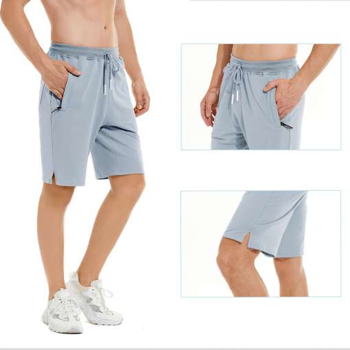 Summer-Men-s-Shorts-Casual-Cotton-Drawstring-Elastic-Waist-Sports-Shorts-With-Zip-Pocket-5 – saadaval Tootemaailm e-kaubamajas