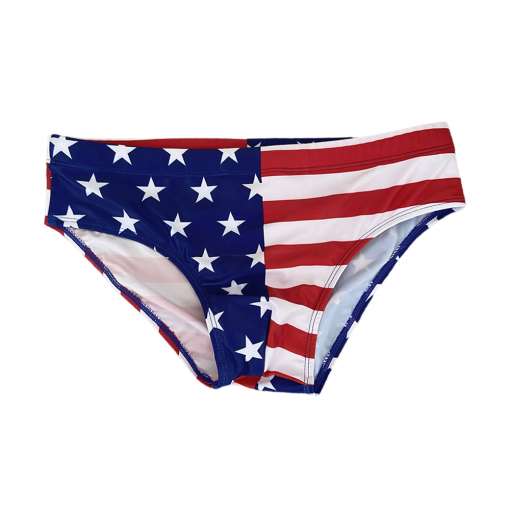 meeste ujumispüksid USA lipu mustriga