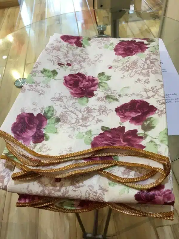 Geminbowl Oil proof waterproof PVC pad dining Anti scald Picnic table cover rose floral tablecloth Multisize 14