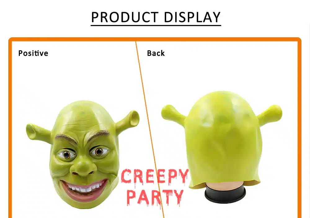 Vinge mask Shrek | kujundav pilt e-kaubamaja pildikogust