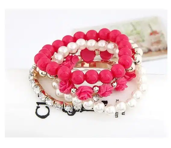 Kymyad Bracelets for Women Charm Bracelets & Bangles Summer Jewelry Beads Flower Bijoux Elastic Pulseira Feminina Pulseras Mujer 7