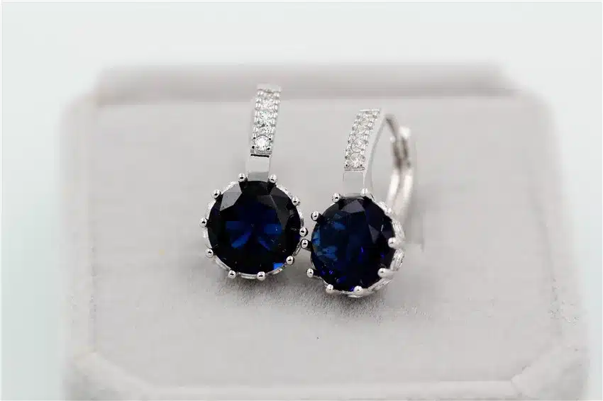 8 Colors Silver Pink Blue Crystal Large Crystal Earrings with Stones Cubic Zirconia Women's Earings Boucle D'oreille Femme DML49 38