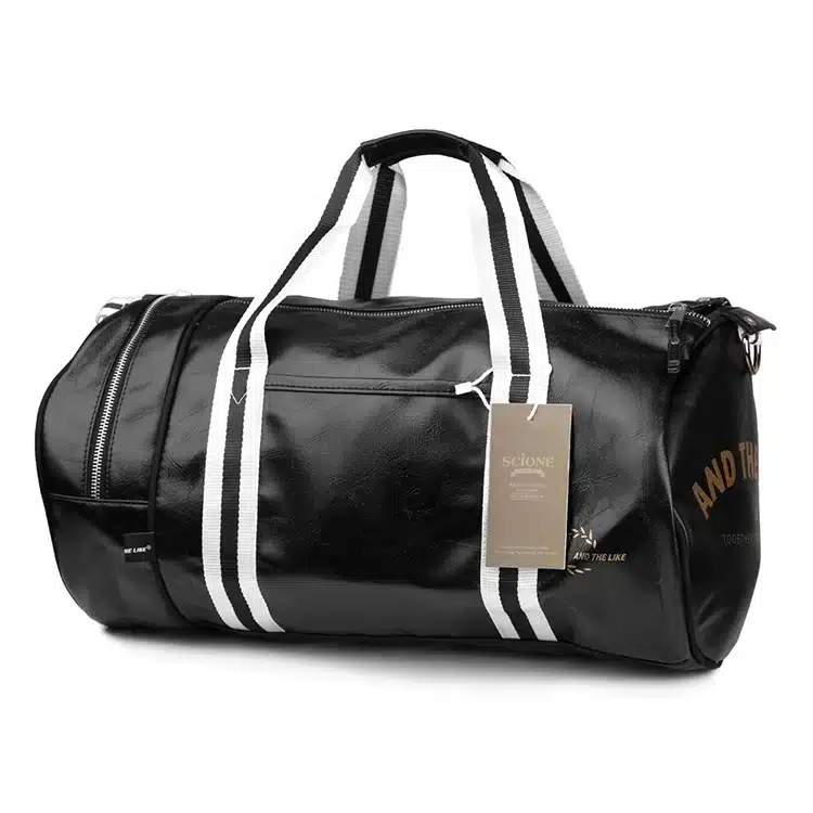 2017 Hot PU Barrel Unisex Gym Bag Fitness Training Shoulder Bag With Independent Shoes Pocket Mixed Color Sports Bag Big Size 23