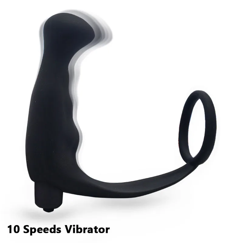 Fantasy Silicone Men Climax Prostate Massager Vibrator Delay 10 Speeds Anal Plug Vibration Masturbator Adult Male Anal Sex Toys 16