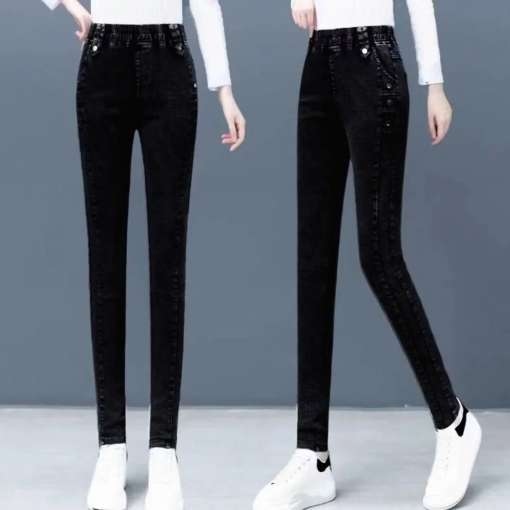 Jeans-Oversize-4XL-Slim-Denim-Pants-Women-s-High-Waist-Skinny-Jean-Vintage-Wash-Pencil-Stretch-4 – saadaval Tootemaailm e-kaubamajas