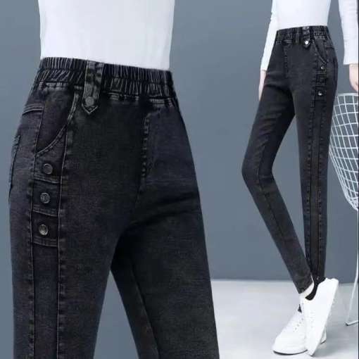 Jeans-Oversize-4XL-Slim-Denim-Pants-Women-s-High-Waist-Skinny-Jean-Vintage-Wash-Pencil-Stretch-3 – saadaval Tootemaailm e-kaubamajas