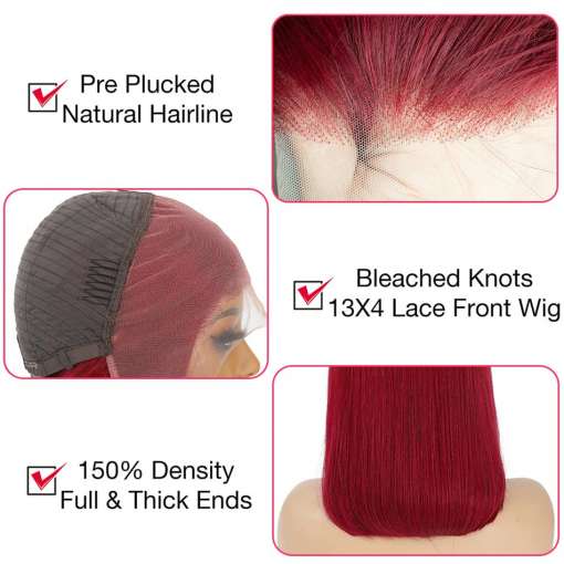 Straight-Bob-Hair-Wig-Human-Hair-Colored-99J-Burgundy-13×4-Full-Lace-Bob-Wig-Lace-Front-2 – saadaval Tootemaailm e-kaubamajas