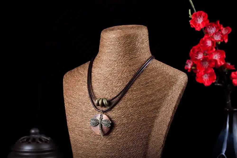 Fashion Choker Woman Necklaces vintage Jewelry Dragonfly Wooden pendant Long necklace for women collares mujer kolye 31