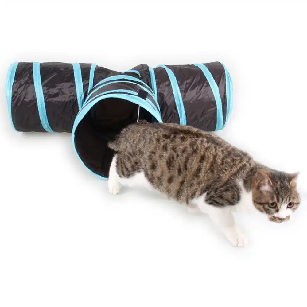 Foldable 3 Holes Pet Cat Tunnel Toys Indoor Outdoor Pet Cats Training Toy Kitten Rabbit Funny Cat Tunnel House Toys 13