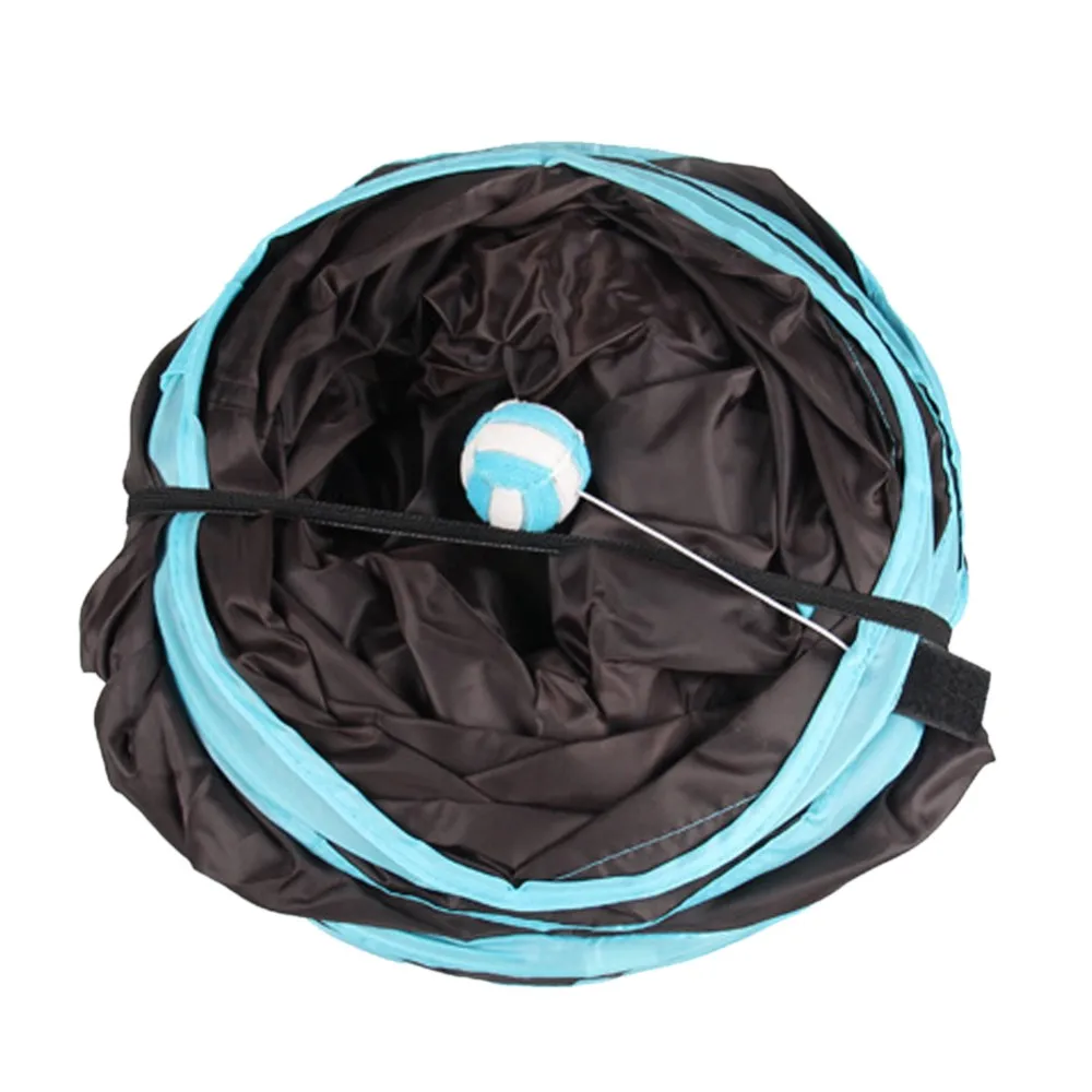 Foldable 3 Holes Pet Cat Tunnel Toys Indoor Outdoor Pet Cats Training Toy Kitten Rabbit Funny Cat Tunnel House Toys 15