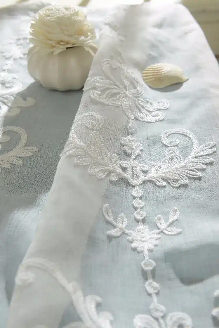 European White Embroidered Voile Curtains for the Bedroom Sheer Curtains for Living Room Tulle Window Curtains 18