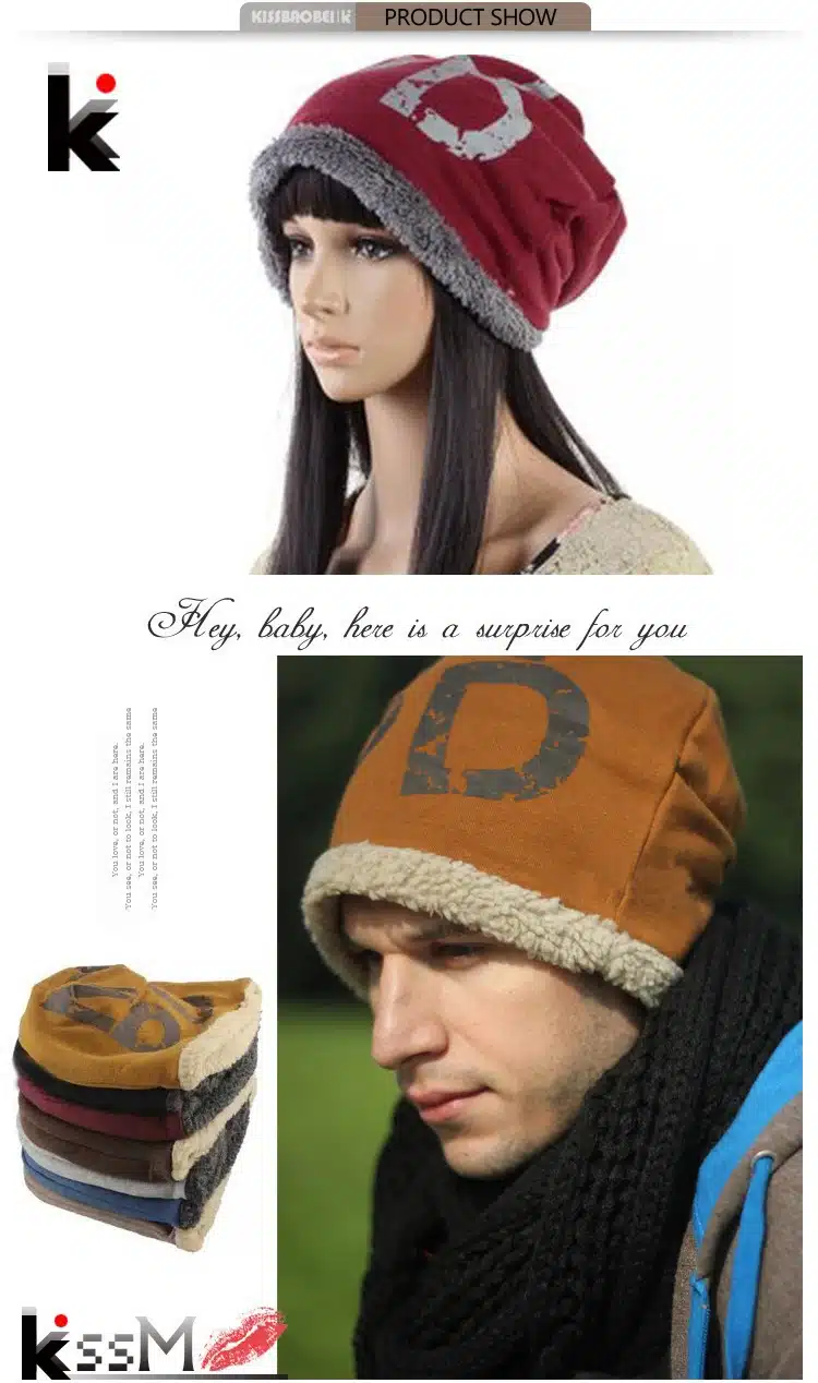 Free Shopping fashion winter hats for women and men Skullies beanies High Quality Knitting Wool cap Girl Warm Winter Hat 9