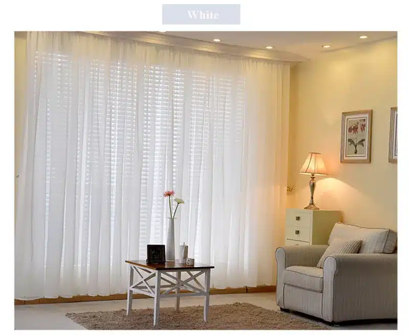 Organza Curtains for Living Room Solid Colors Sheer home Modern Bedroom Decorations Window Tulle Voile Curtain Panel (B509) 23