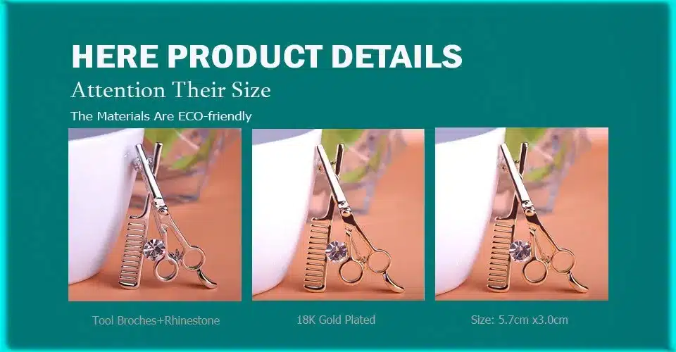 Tool Jewelry Scissors Combs Brooch For Personality Women Broches Collar Accessoris Hijab Pins For Esmalte De Unhas Relogio Vaz 8