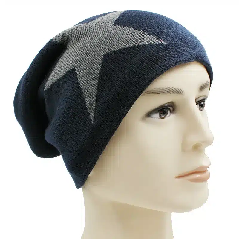 LOVINGSHA Faux Fur Warm Baggy Knitted Hat Men Beanies Knit Skullies Bonnet Hats For Men Women Beanie Men's Winter Hat Caps 24