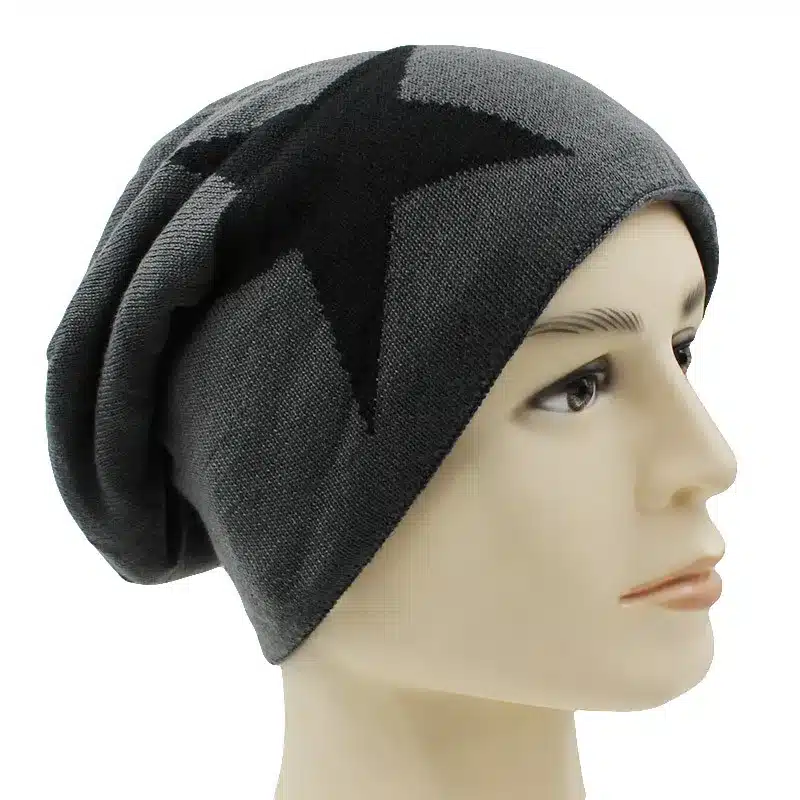 LOVINGSHA Faux Fur Warm Baggy Knitted Hat Men Beanies Knit Skullies Bonnet Hats For Men Women Beanie Men's Winter Hat Caps 38