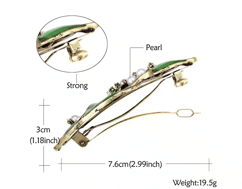 Women's vintage hairpins Hair clip jewelry accessories zinc alloy ancient bronze plated enamel folwer style and pearls 5