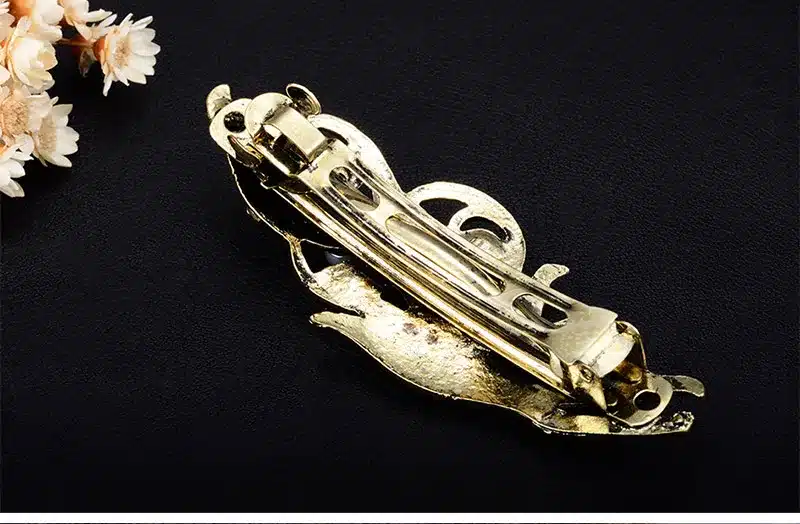 Women's vintage hairpins Hair clip jewelry accessories zinc alloy ancient bronze plated enamel folwer style and pearls 9