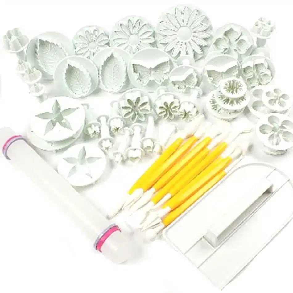 New 46Pcs/set Fondant Cake Decorating Sugarcraft Plunger Cutter Tools Mold Cookies full set mold 30