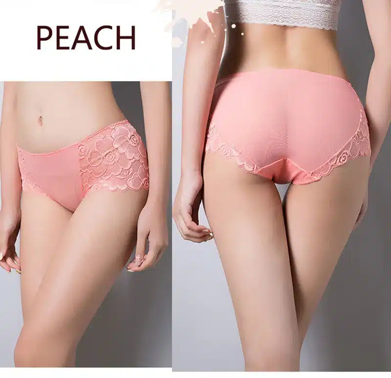 BllooBeell Women's Lace Underwear Sexy Panties Summer Lady Hollow Out Mid Rise Underpants Girl Briefs Crotch Cotton Size L/XL 37